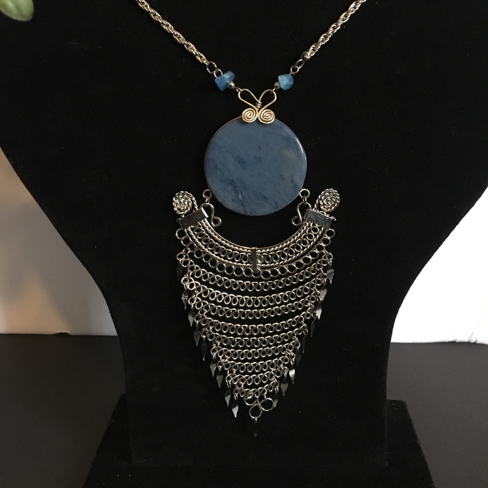 Boho necklace for women stone jewelry for her